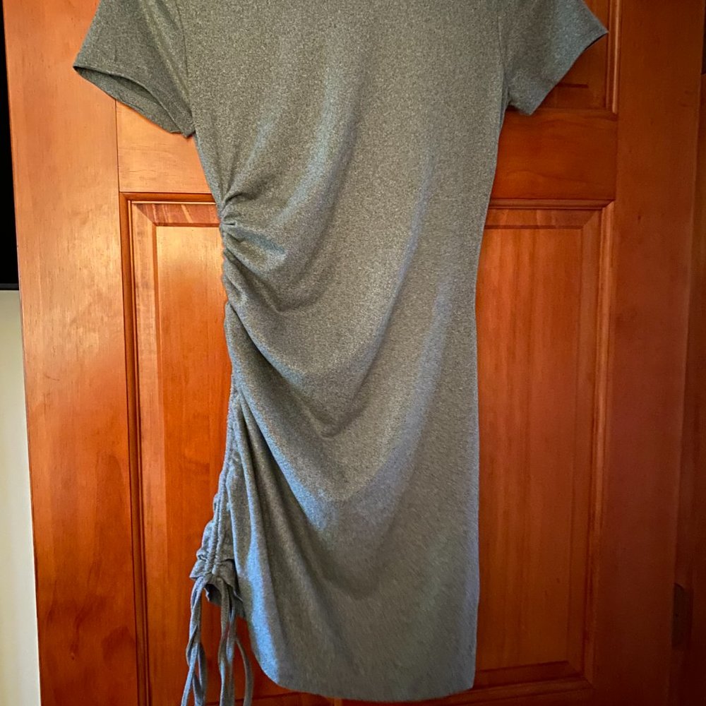 Soft Gray Ruched Dress Size Small - Picture 8 of 8